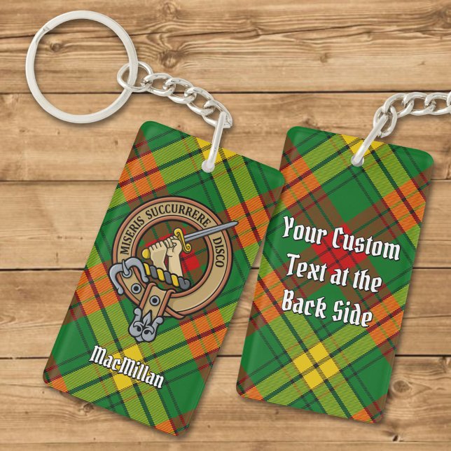 Porte-clefs Clan MacMillan Crest sur Tartan (Créateur téléchargé)