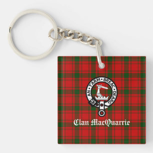 Porte-clefs Clan MacQuarrie Tartan et Crest