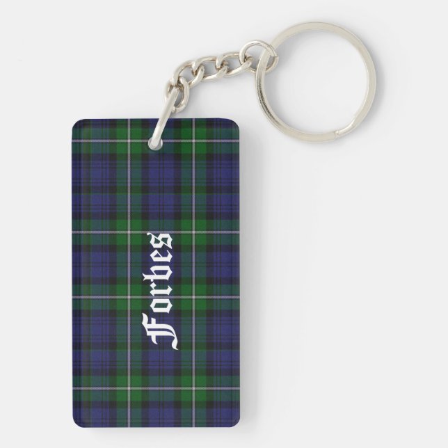Porte-clefs Clan personnalisé Forbes Tartan Plaid Porte - clé (Dos)