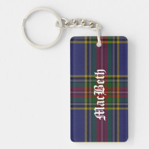 Porte-clefs Clan personnalisé MacBeth Tartan Plaid Porte - clé