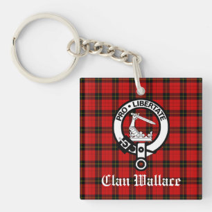 Porte-clefs Clan Wallace Crest Badge et Tartan