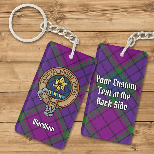 Porte-clefs Clan Wardlaw Crest sur Tartan (Créateur téléchargé)