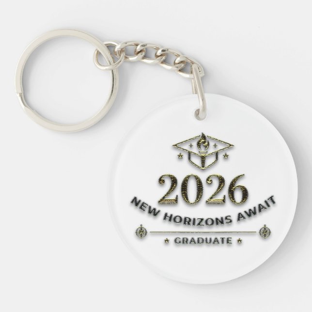 Porte-clefs Class of 2026 Graduation Keychain / New Horizons (Devant)