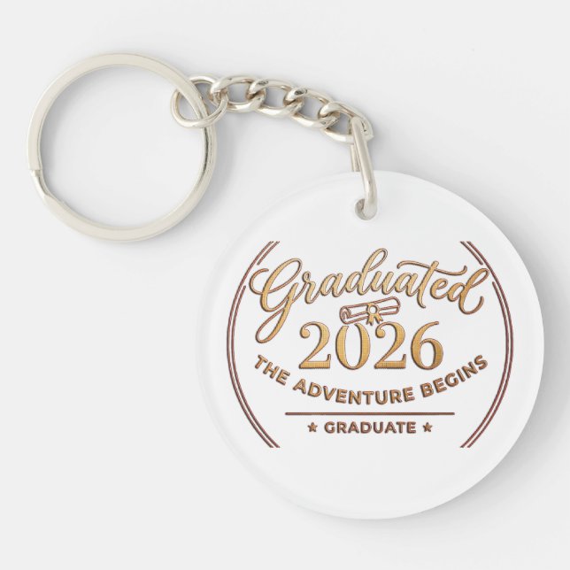 Porte-clefs Class of 2026 Keychain / Adventure Begins (Devant)