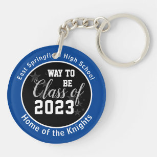 Porte-clefs Classe Bleue Personalized High School de 2023 Keyc