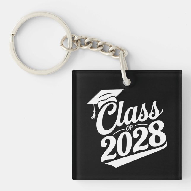 Porte-clefs Classe De Diplômés De 2028 Fier (Devant)
