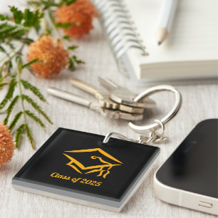 Porte-clefs Classe d'études supérieures de 2025 BLKGLD Personn