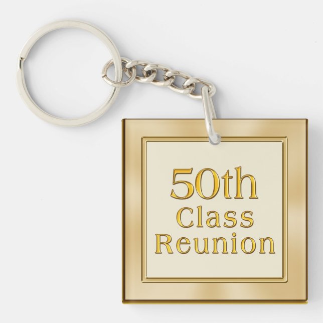 Porte-clefs Classe Golden 50th Class Reunion Souvenirs préféré (Devant)