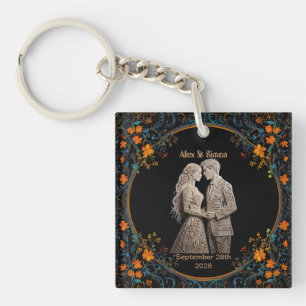 Porte-clefs Classe royale mariée et mariée