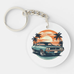 Porte-clefs Classic Muscle Car Retro Style Vintage