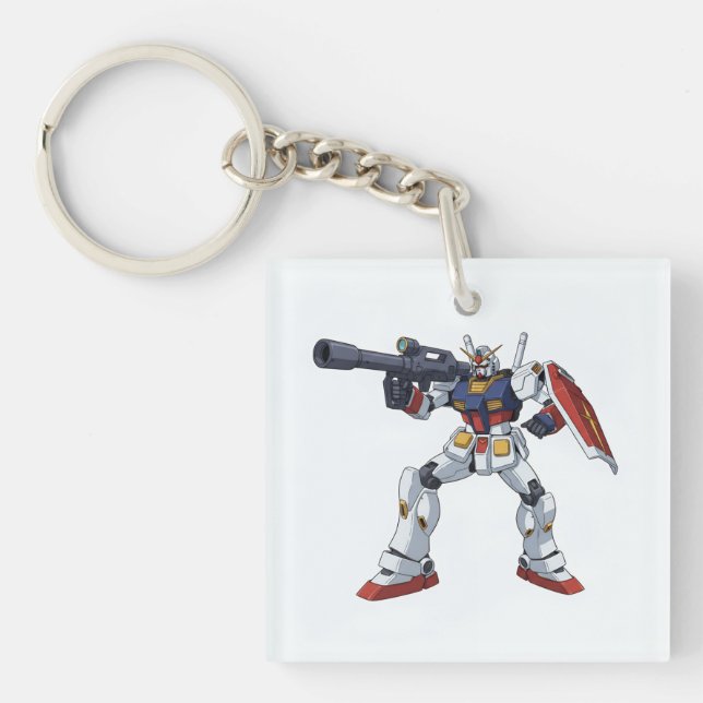 Porte-clefs Classic Retro RX-78-2 Gundam Mecha Anime Illustrat (Devant)