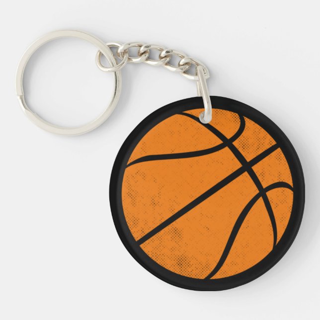 Porte-clefs Classic Varsity Basketball Hoops Game Day Style (Devant)