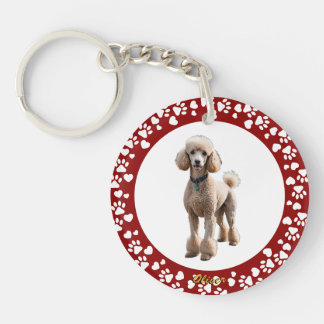 Porte-clefs Classique Rouge de Fête Personnalisé Photo Mémoria