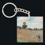 Porte-clefs Claude Monet - Champ de pavot<br><div class="desc">Poppy Field / Poppies sauvages,  près d'Argenteuil / Les Coquelicots - Claude Monet en 1873</div>