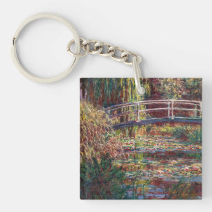 Porte-clefs Claude Monet - Eau Lily étang, Harmonie rose