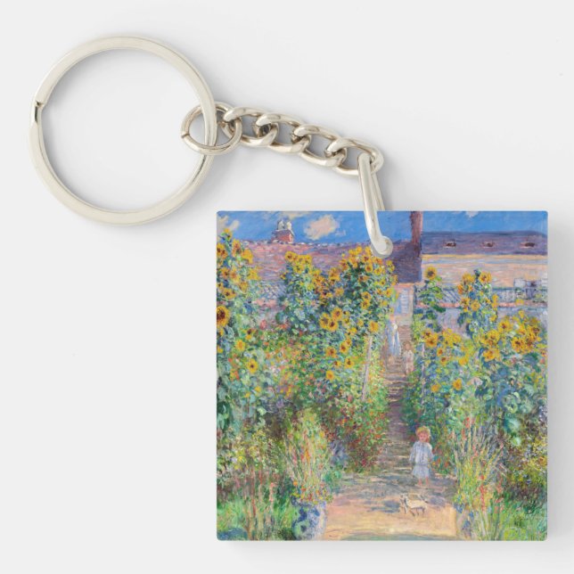Porte-clefs Claude Monet - Le jardin de l'artiste à Vetheuil (Devant)