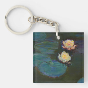Porte-clefs Claude Monet Nymphéas Art Impressionniste à l'Huil
