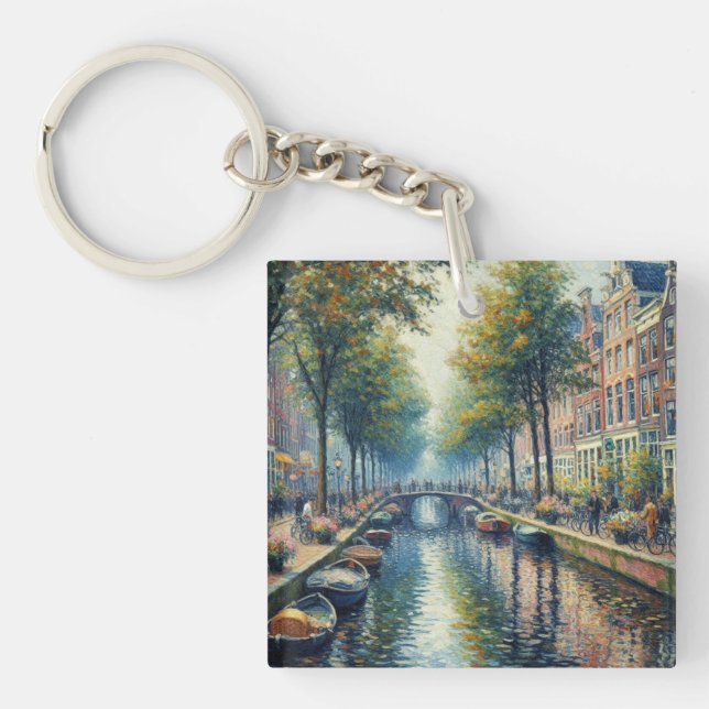 Porte-clefs Clavier - Automne après-midi au Canal (Devant)
