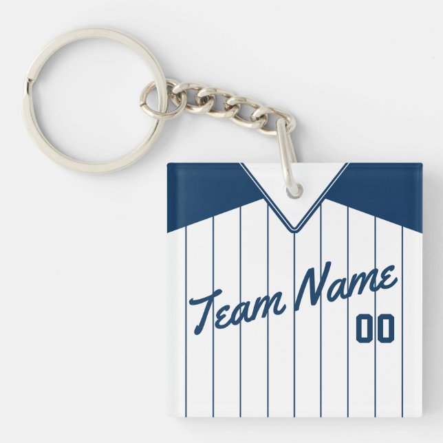 Porte-clefs Clavier de baseball Softball Jersey (Devant)