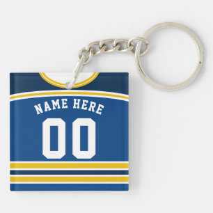 Porte-clefs Clavier de Jersey de hockey personnalisable, cross