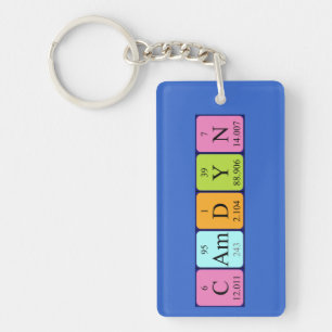 Porte-clefs Clavier de nom de table périodique Camdyn