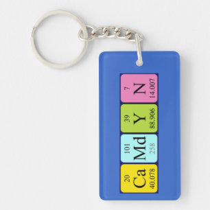 Porte-clefs Clavier de nom de table périodique Camdyn