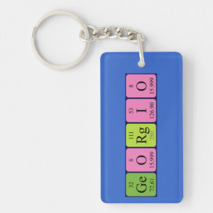 Porte-clefs Clavier de nom de table périodique Georgio