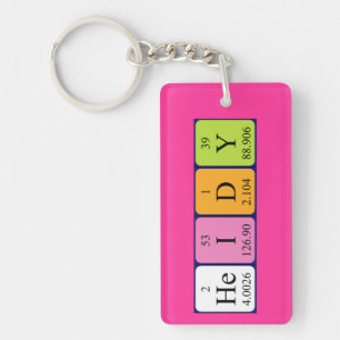 Porte-clefs Clavier de nom de table périodique Heidy