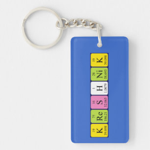 Porte-clefs Clavier de nom de table périodique Kreshnik