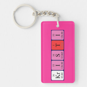 Porte-clefs Clavier de nom de table périodique Kristi