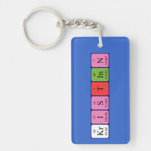 Porte-clefs Clavier de nom de table périodique Kristinn