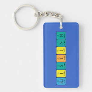 Porte-clefs Clavier de nom de table périodique Kristinn