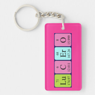 Porte-clefs Clavier de nom de table périodique Lucero