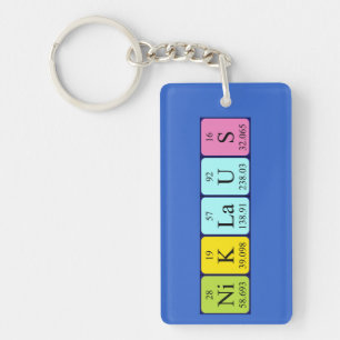 Porte-clefs Clavier de nom de table périodique Niklaus