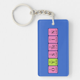 Porte-clefs Clavier de nom de table périodique Øystein