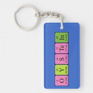 Porte-clefs Clavier de nom de table périodique Øystein