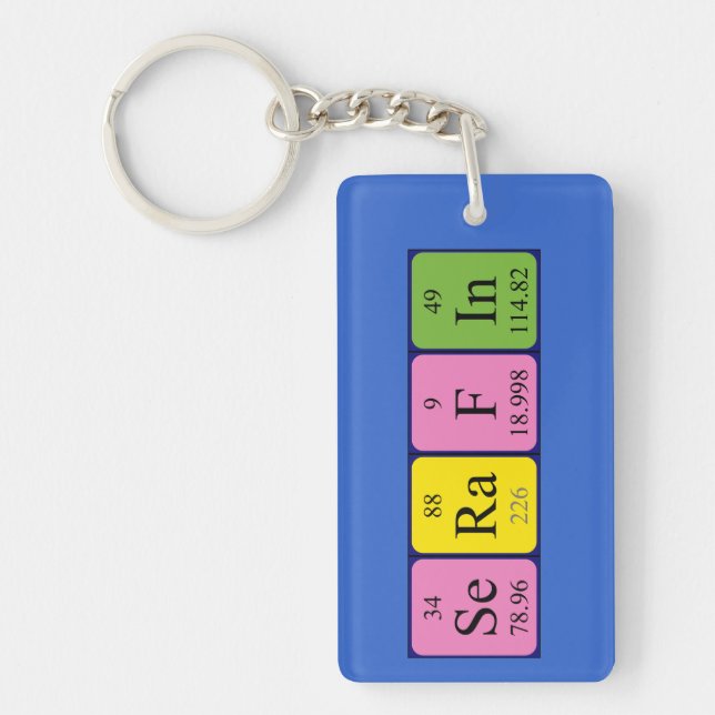 Porte-clefs Clavier de nom de table périodique Serafin (Devant)