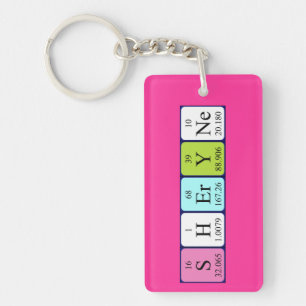 Porte-clefs Clavier de nom de table périodique Sheryne