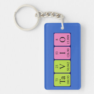 Porte-clefs Clavier de nom de table périodique Tavio