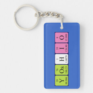 Porte-clefs Clavier de nom de table périodique Yoshio