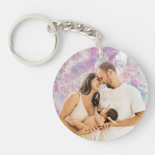 Porte-clefs Clavier de Parties scintillant personnalisé avec p