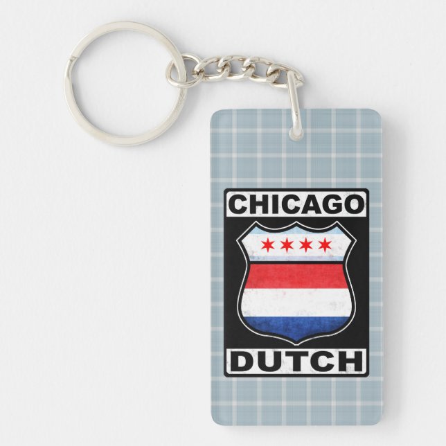 Porte-clefs Clavier du bouclier américain de Chicago (Devant)