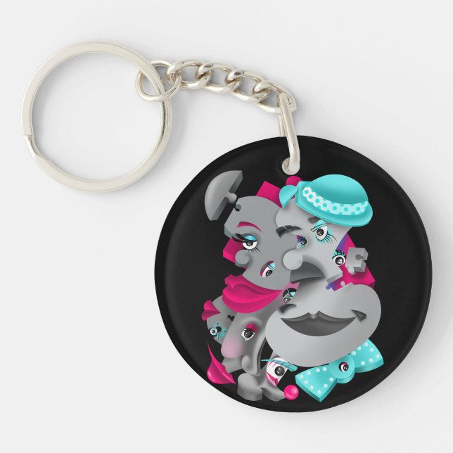 Porte-clefs Clavier Surreal Puzzle (Devant)