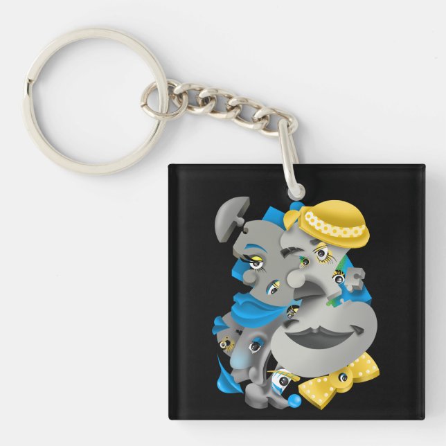 Porte-clefs Clavier Surreal Puzzle (Devant)