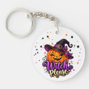 Porte-clefs Clé Acrylique Citrouille Mignonne Halloween Sorciè