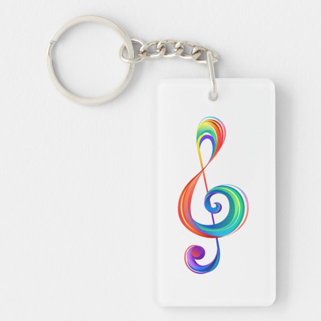 Porte-clefs Clé arc-en-ciel (Devant)