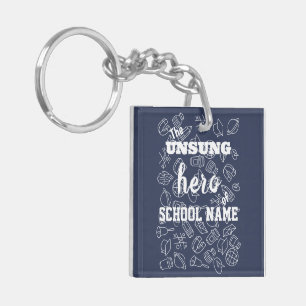 Porte-clefs Clé d'appréciation personnalisée du gardien/du per