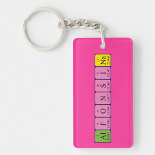 Porte-clefs Clé de nom de table périodique Alfonsina