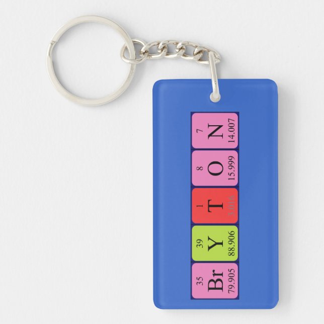 Porte-clefs Clé de nom de table périodique Bryton (Devant)