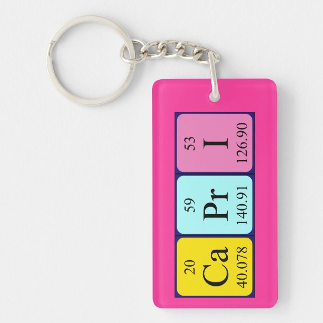 Porte-clefs Clé de nom de table périodique Capri (Devant)